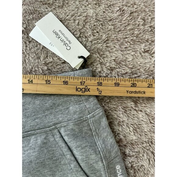 Calvin Klein Performance Ribbed Waistband Shorts Women's Gray Elastic Waist - Picture 10 of 13